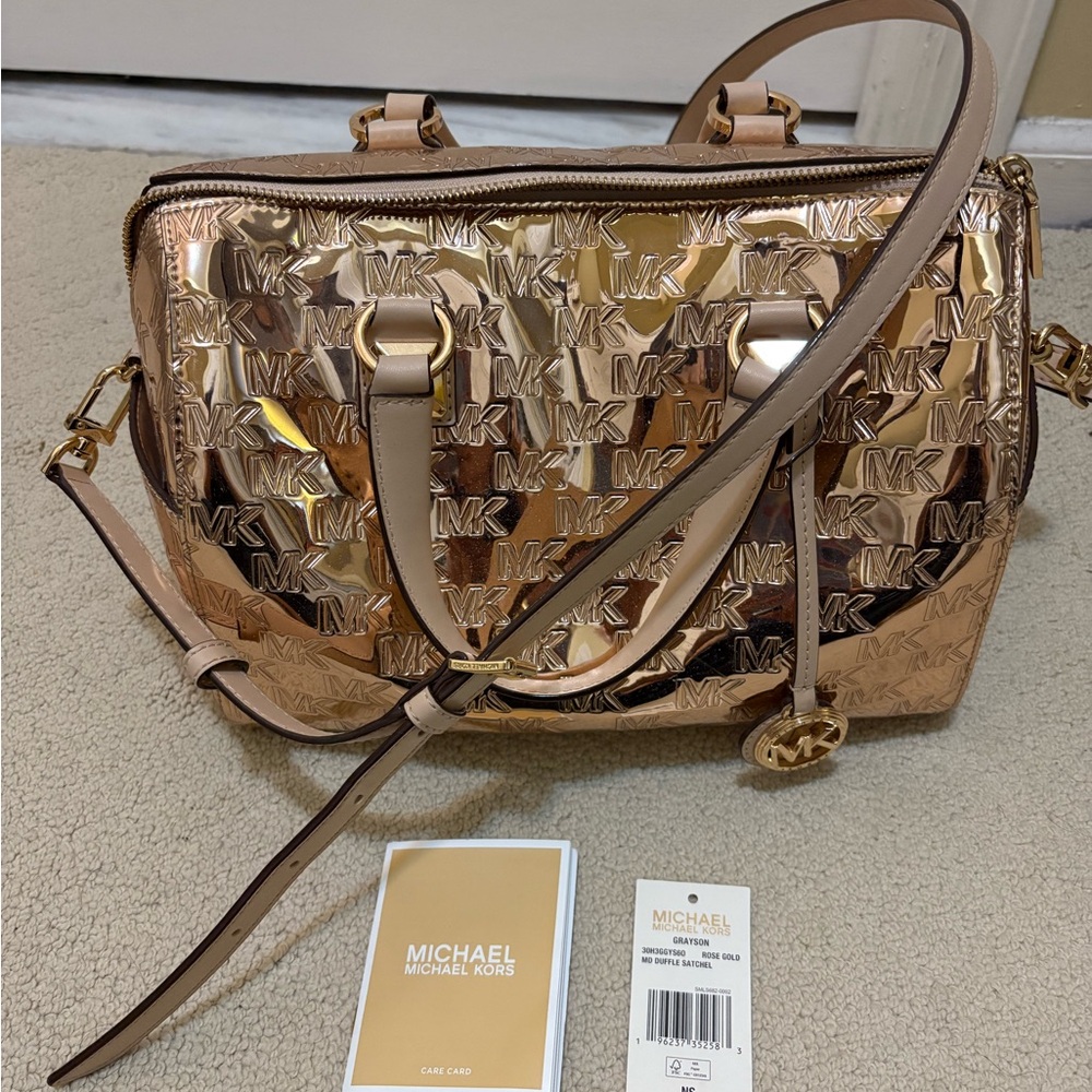 Michael Kors RoseGold Grayson Satchel